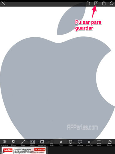 guardar imagen marcas de agua con el iPhone, iPad