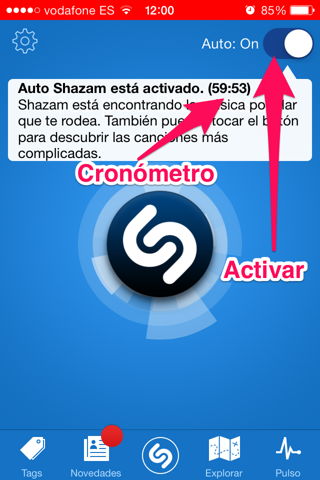 activar Auto Shazam auto shazam para iphone
