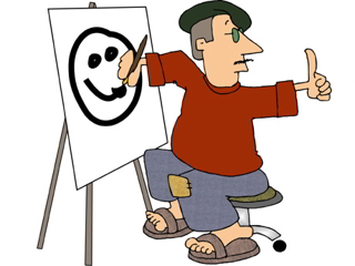 artista crear una caricatura