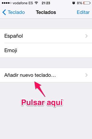 pulsar  idiomas en el teclado 2