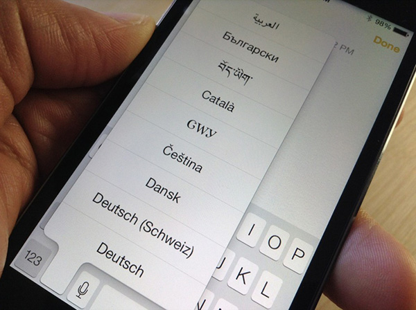 idiomas en el teclado