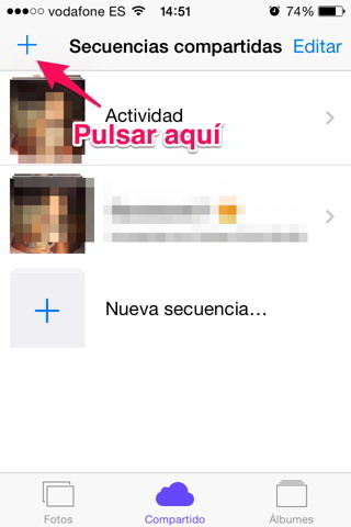 añadir fotos en iCloud 1