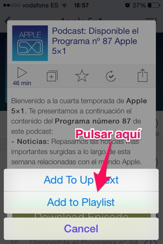 añadir listas de podcasts 3