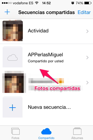 carpeta creada fotos en iCloud 4