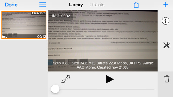 Mini editor cámara de vídeo MoviePro
