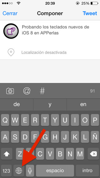 Intercambia los teclados Teclados nuevos iOS 8 iOS