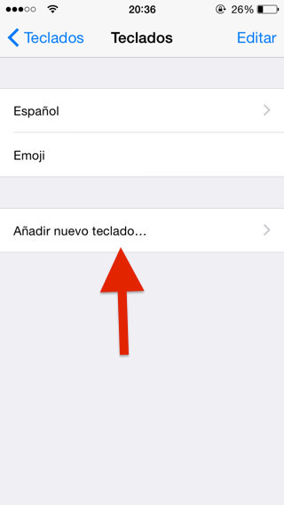 Añade nuevos teclados Teclados nuevos iOS 8 iPhone