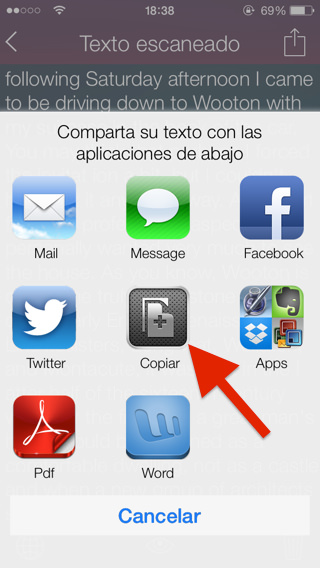Traducir textos con iPad