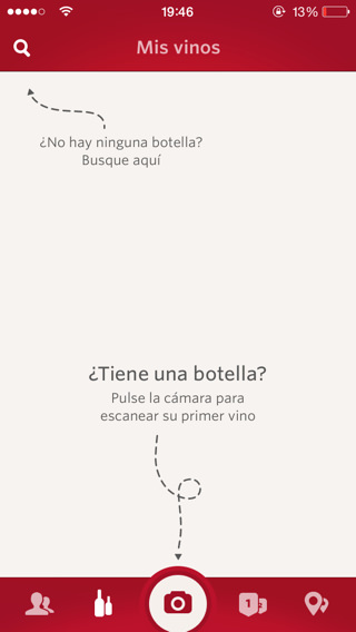 Interfaz información de vinos