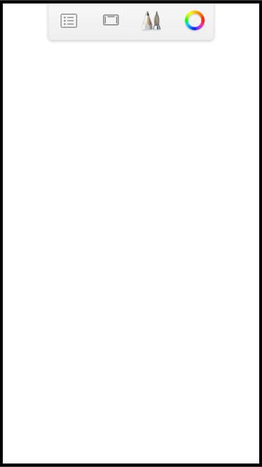 Pantalla principal App para dibujar en iphone