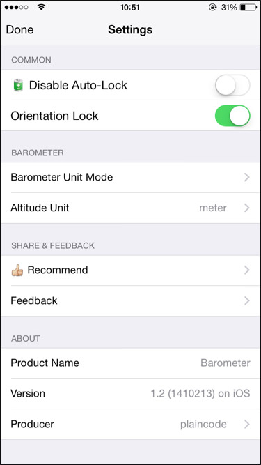 Barometer un barómetro para iPhone 6