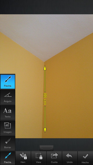 Añade las medidas App para medir distancias