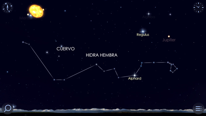 Interfaz de Star Walk 2 Star Walk app de estrellas, planetas, constelaciones