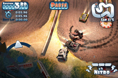 Impresionantes gráficos Mini Motor Racing app de carreras de coches para iOS