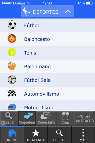 Filtra por deportes Información sobre deporte televisado en España