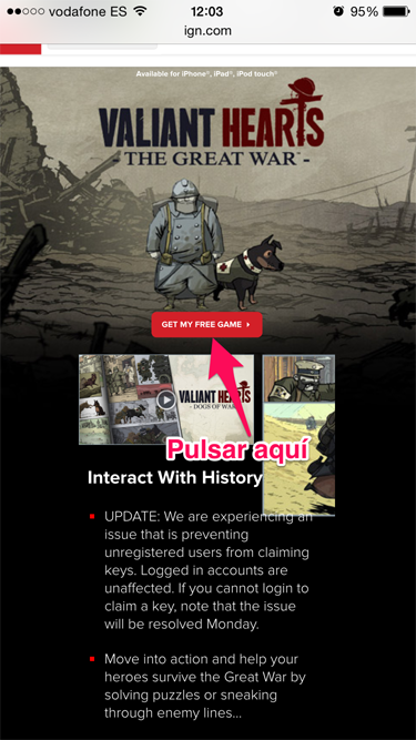 obtener Valiants Hearts 1