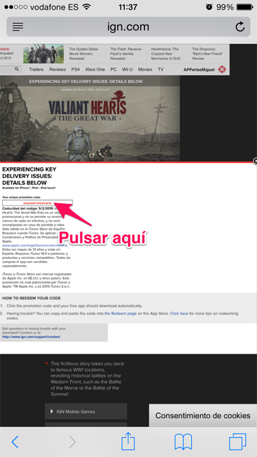 copiar código Valiants Hearts 3