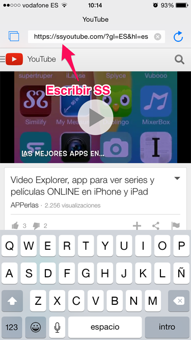 poner SS vídeos de Youtube con 2
