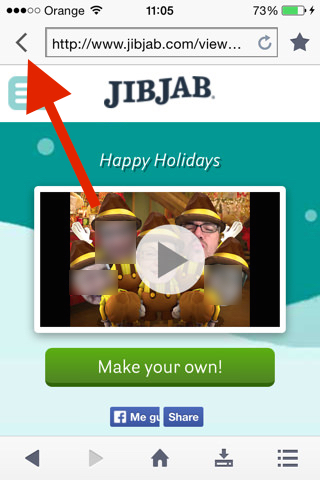 Ves a la pantalla de inicio de la app guardar los vídeos de JIBJAB 8