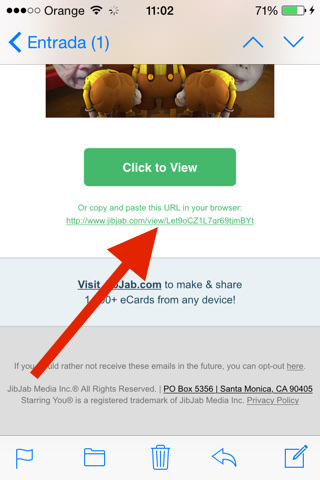Copia la URL guardar los vídeos de JIBJAB 3