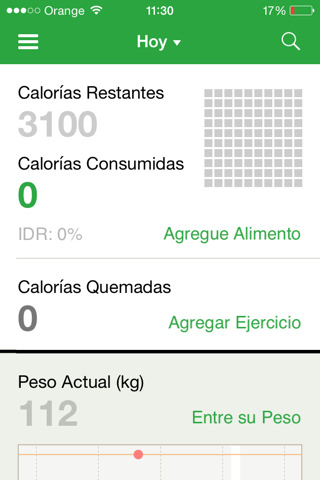Contador de calorías para iPhone Contador de calorías para iPhone
