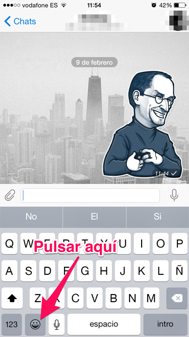 abrir emoticonos emoticonos secretos de Telegram 2