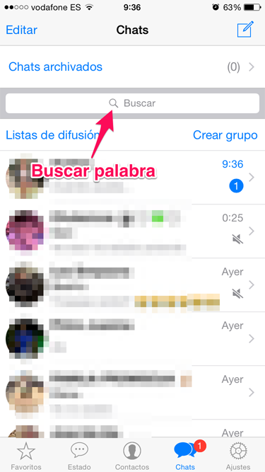 buscar palabra conversación en Whatsapp 1