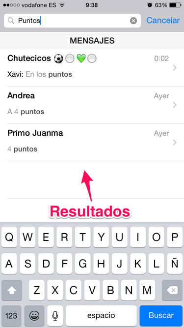 resultados conversación en Whatsapp 2