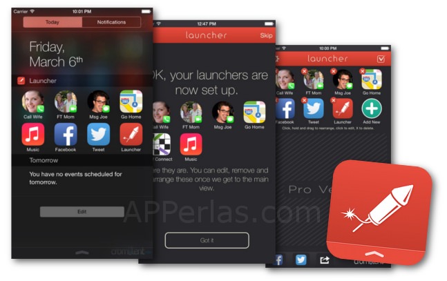 Accesos directos con la app Launcher Accesos directos con la app Launcher